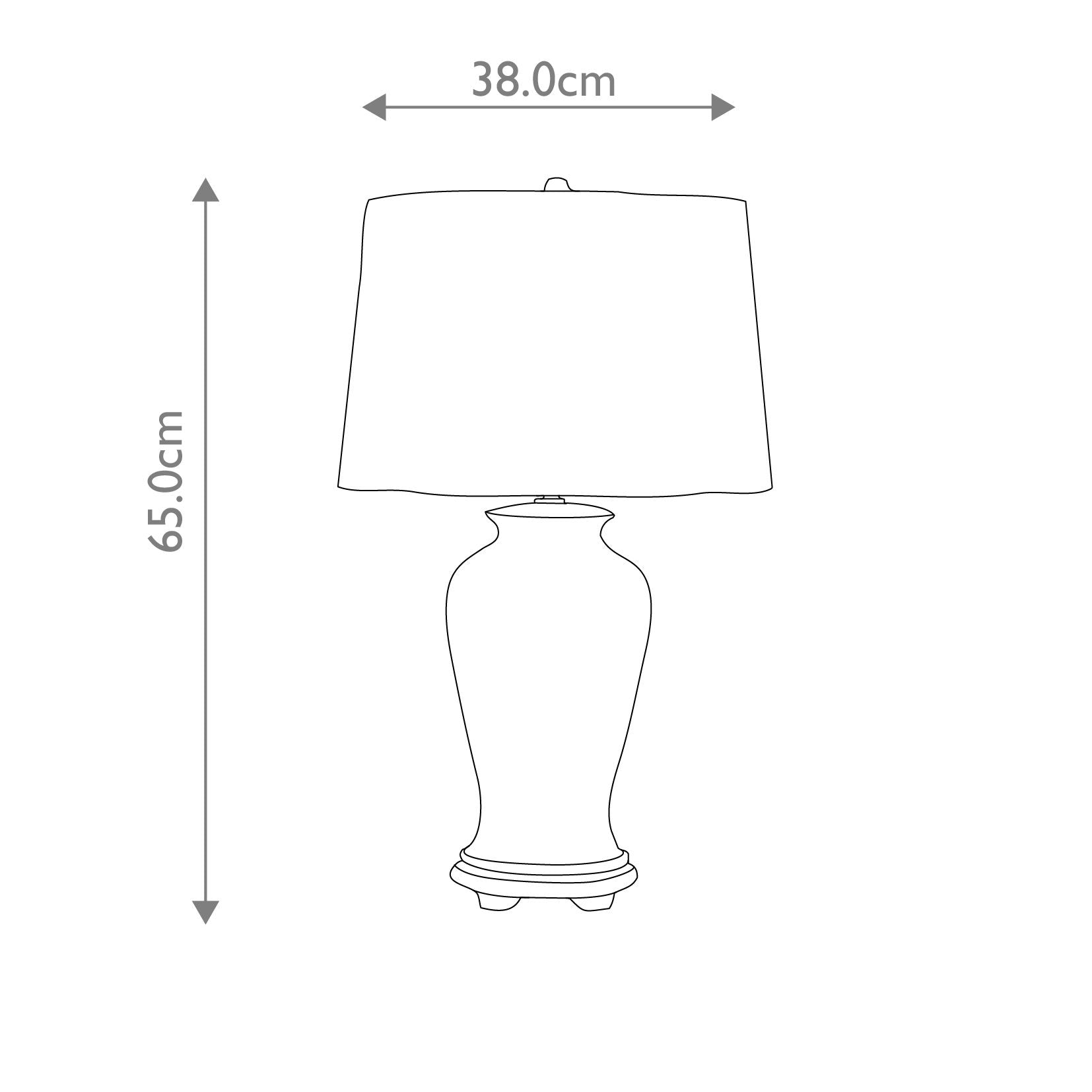 Elstead Ying 1 Light Table Lamp - Blue & White