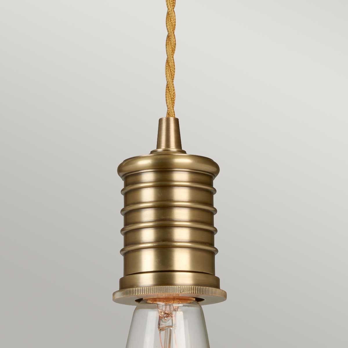 Elstead Douille 1 Light Pendant - Aged Brass