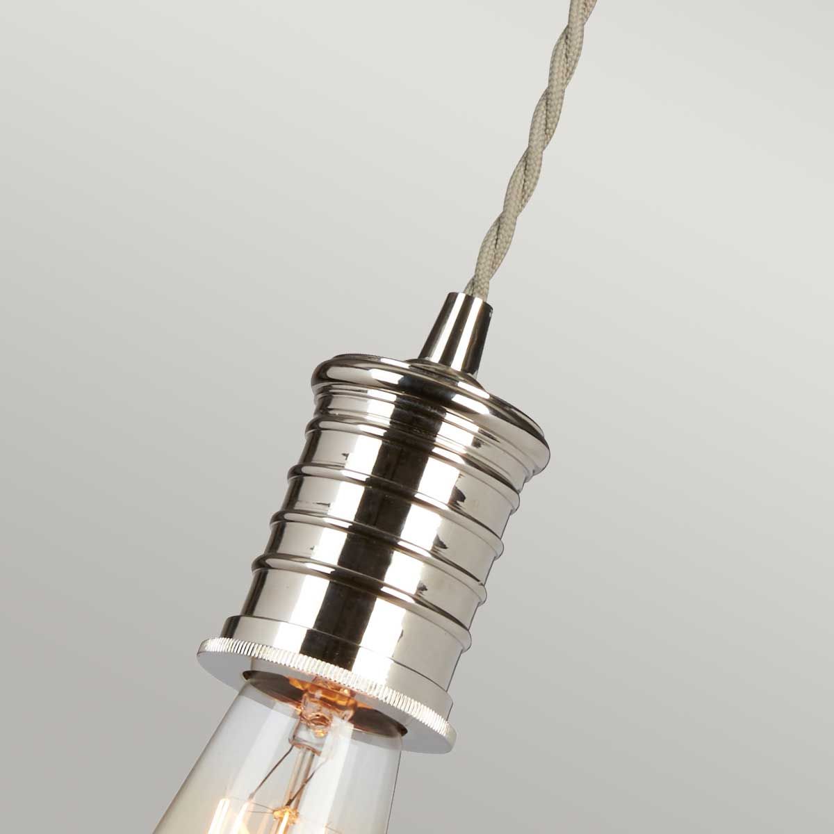 Elstead Douille Single Pendant - Polished Nickel
