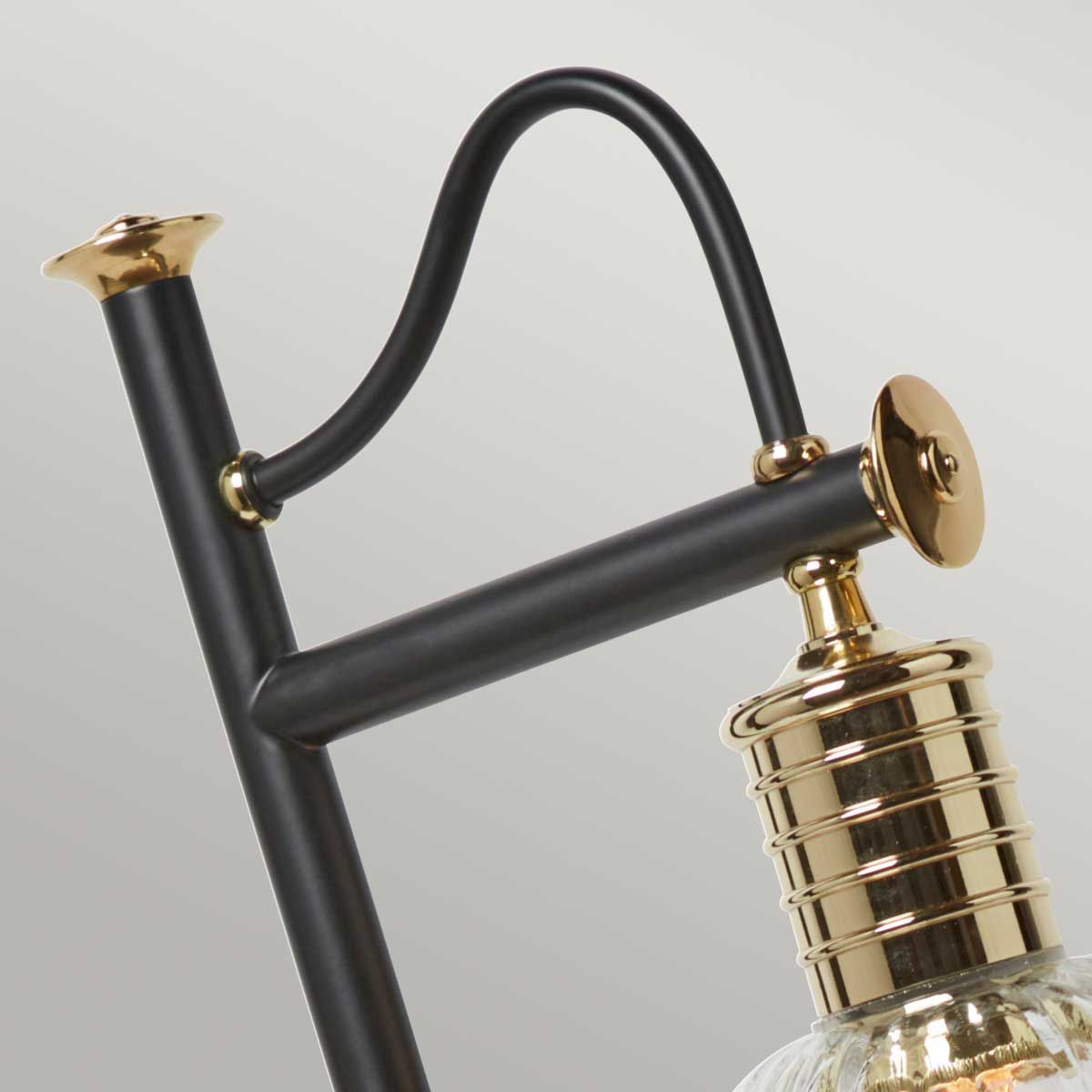 Elstead Douille Single Table Lamp - Black & Polished Brass