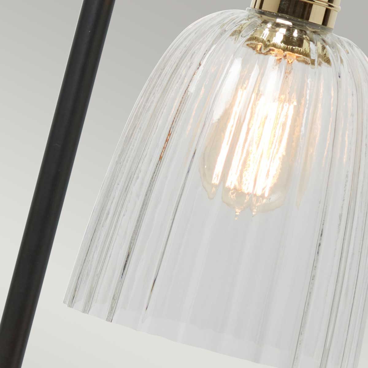 Elstead Douille Single Table Lamp - Black & Polished Brass