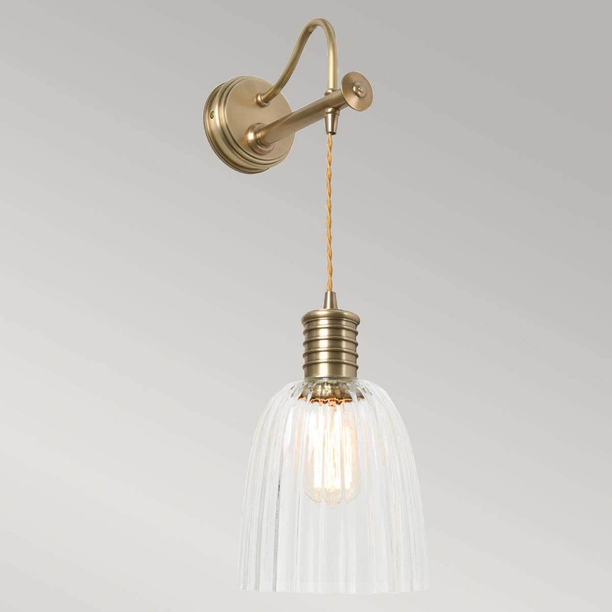 Elstead Douille Single Wall Light - Aged Brass