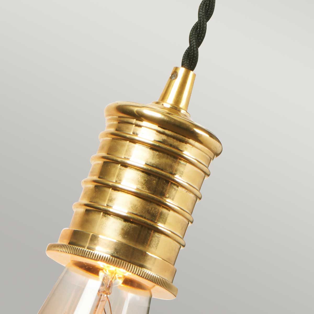 Elstead Douille Single Wall Light - Black & Polished Brass