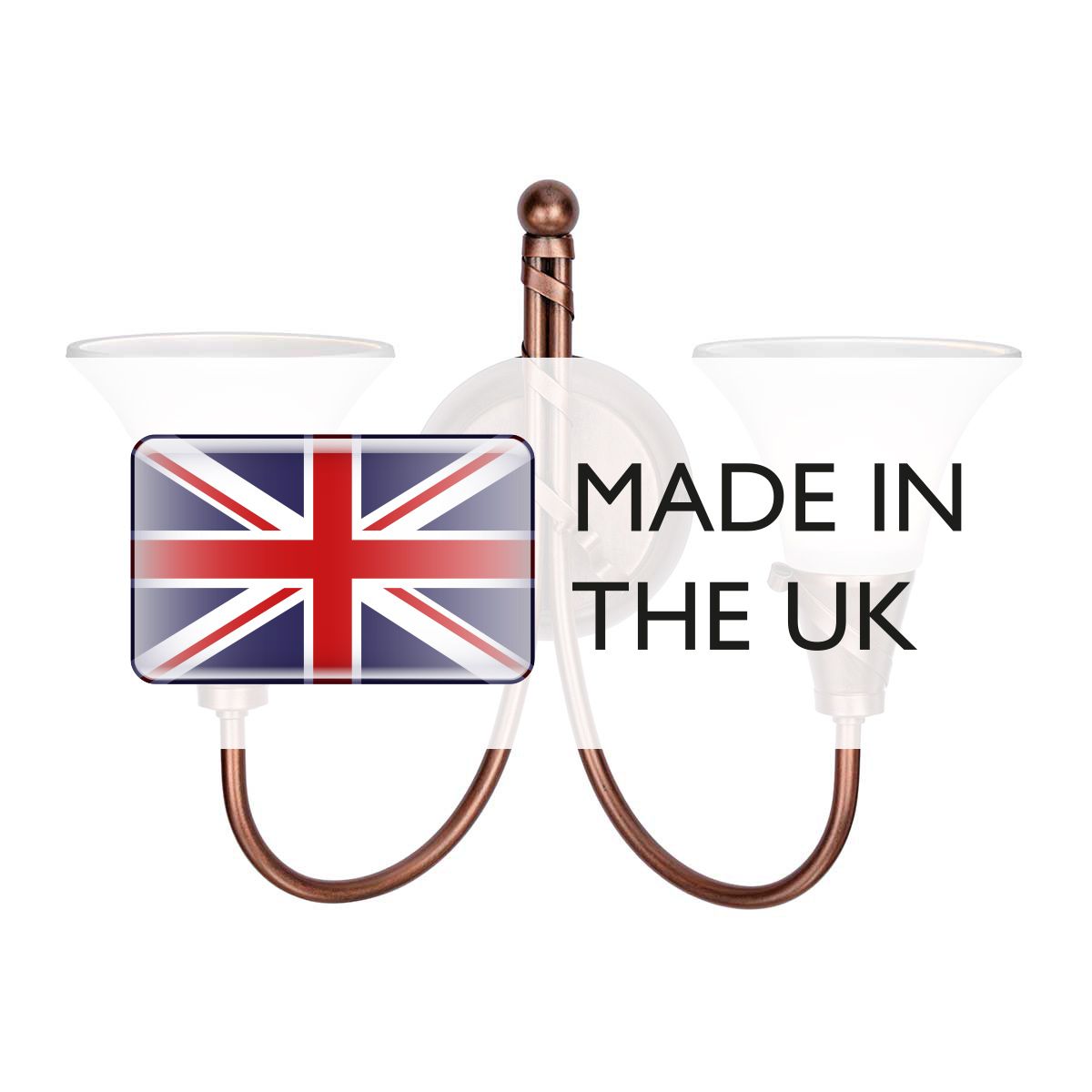 Elstead Emily 2 Light Wall Light - Copper Patina