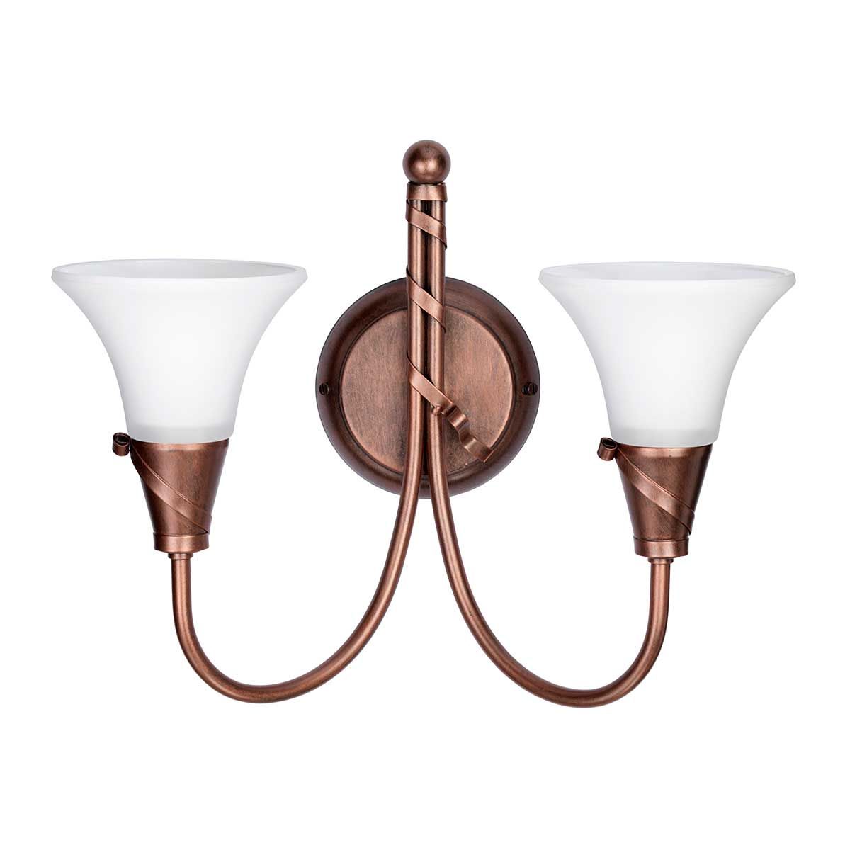 Elstead Emily 2 Light Wall Light - Copper Patina