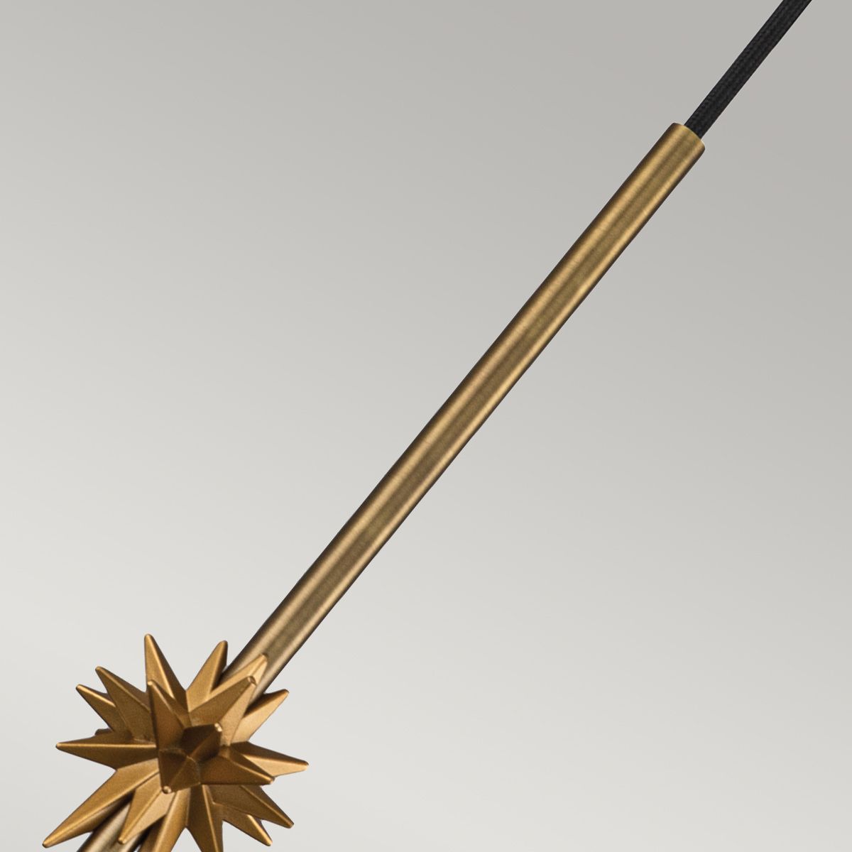Elstead Etoile 1 Light Medium Pendant - Aged Brass & Gold Leaf