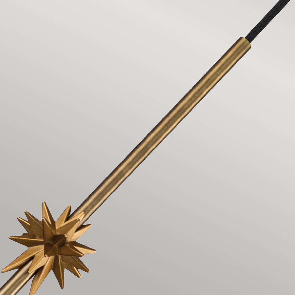 Elstead Etoile 1 Light Small Pendant - Aged Brass & Gold Leaf