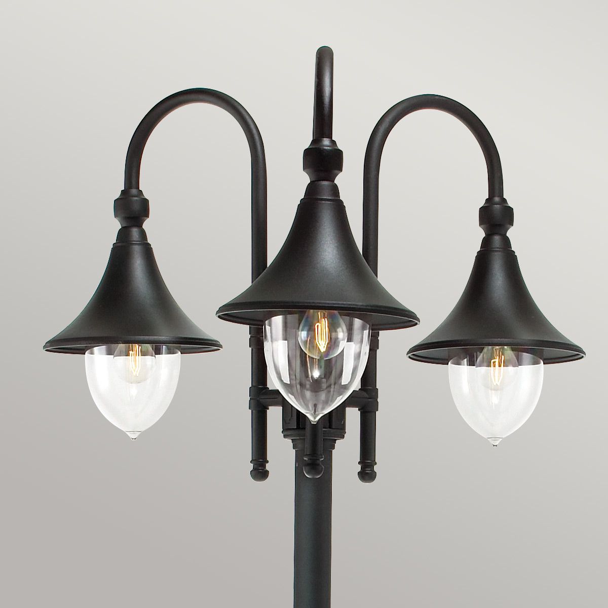 Norlys Firenze 3 Light Lamp Post - Black