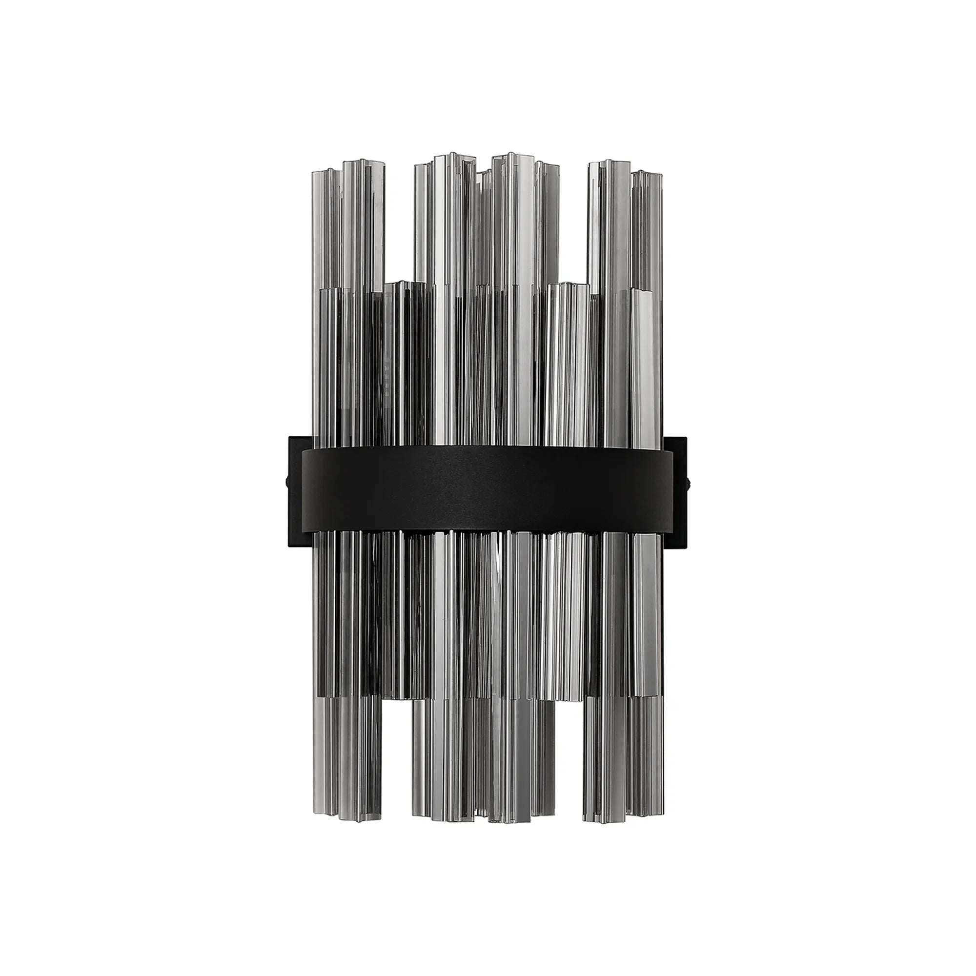 Farnley 6 Light Wall Light - Satin Black & Smoke