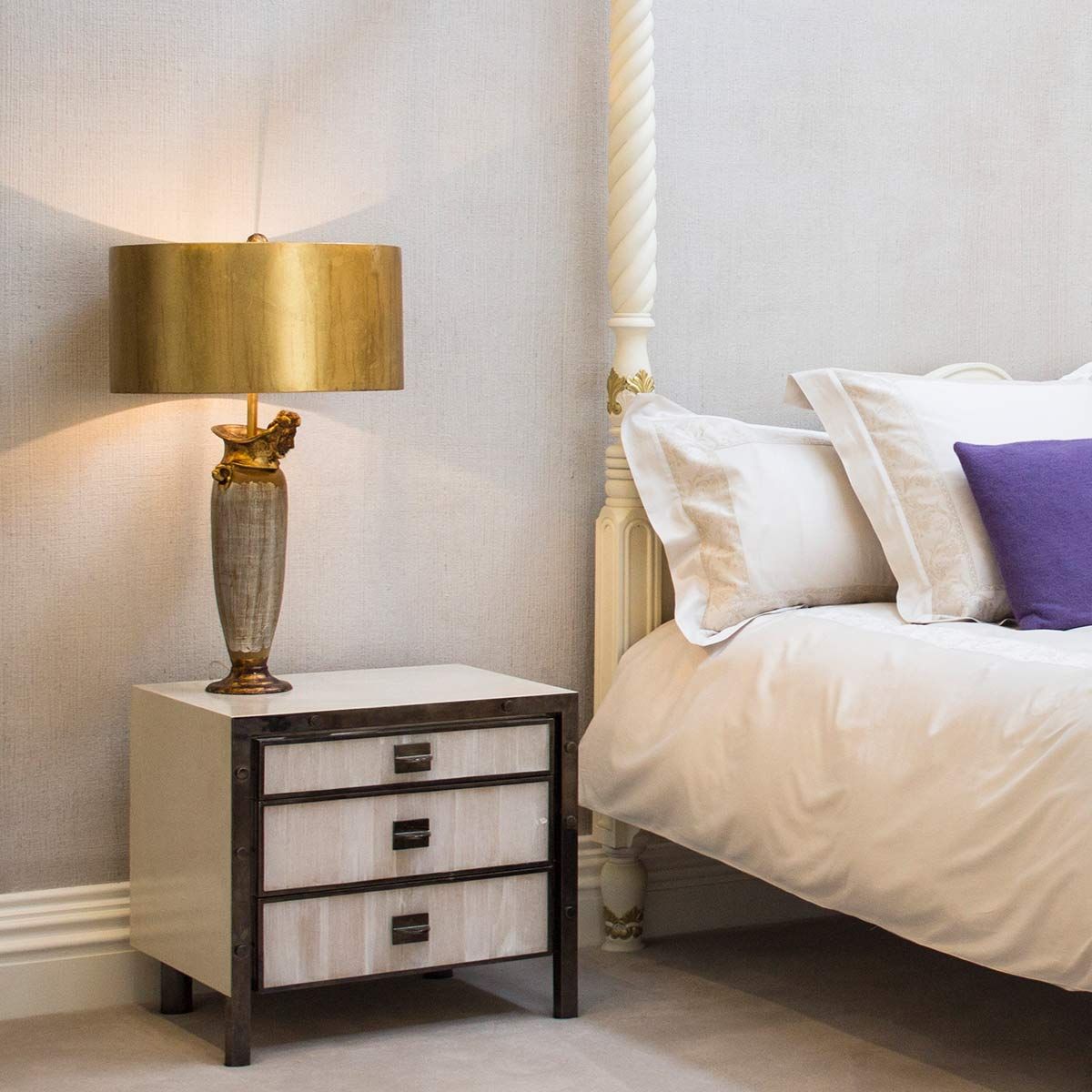 Flambeau Bienville Single Table Lamp - Silver & Gold