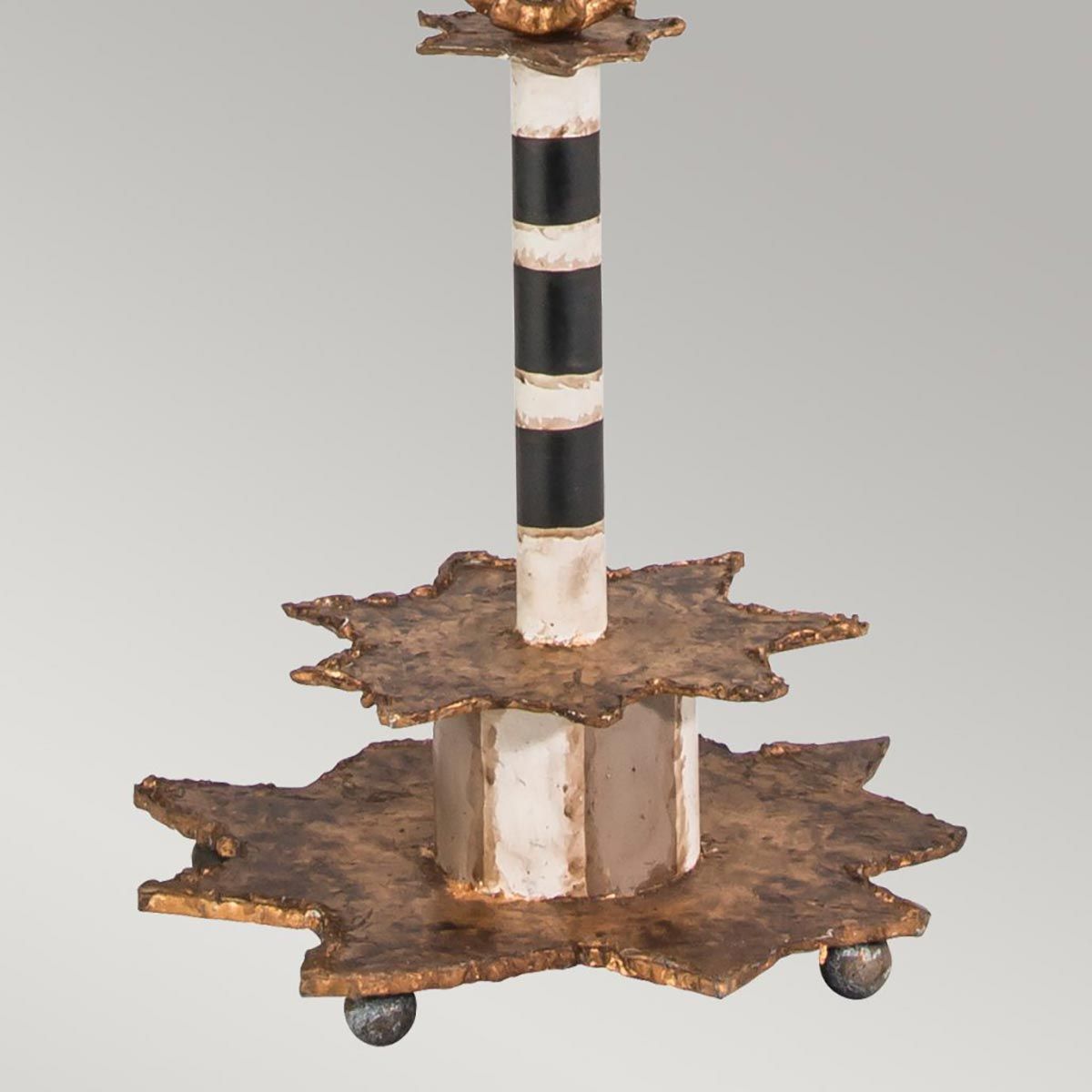 Flambeau Birdland Single Table Lamp - Gold Leaf & Cream