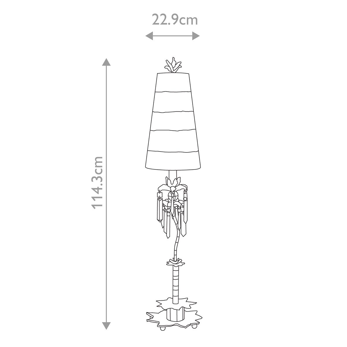 Flambeau Birdland Single Table Lamp - Gold Leaf & Cream