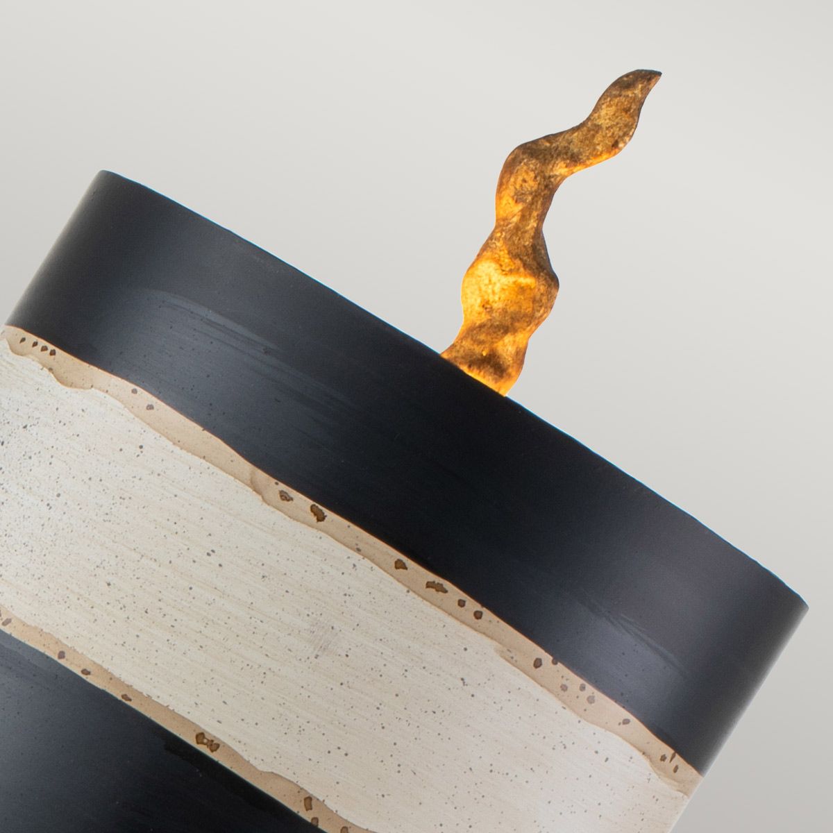 Flambeau Dominique Single Table Lamp - Black & Gold