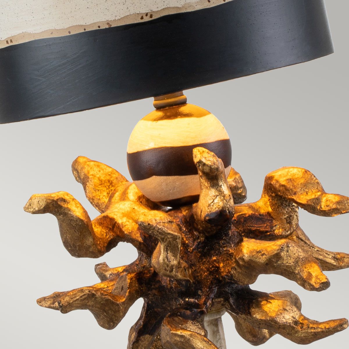 Flambeau Dominique Single Table Lamp - Black & Gold