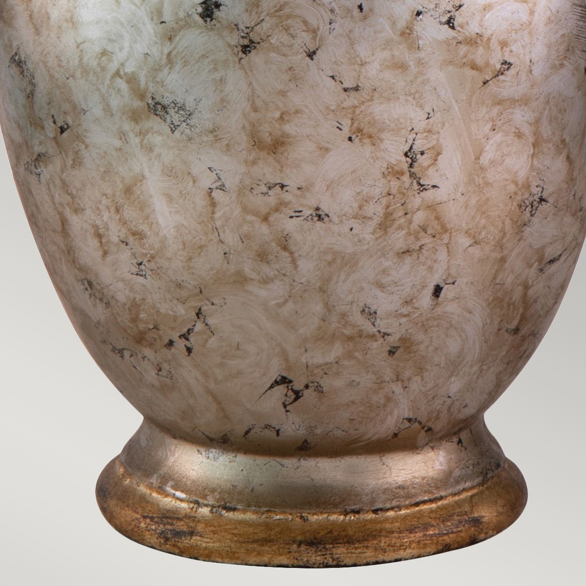 Flambeau Jackson 1 Light Table Lamp - Antiqued Silver with Gold Leaf Accents