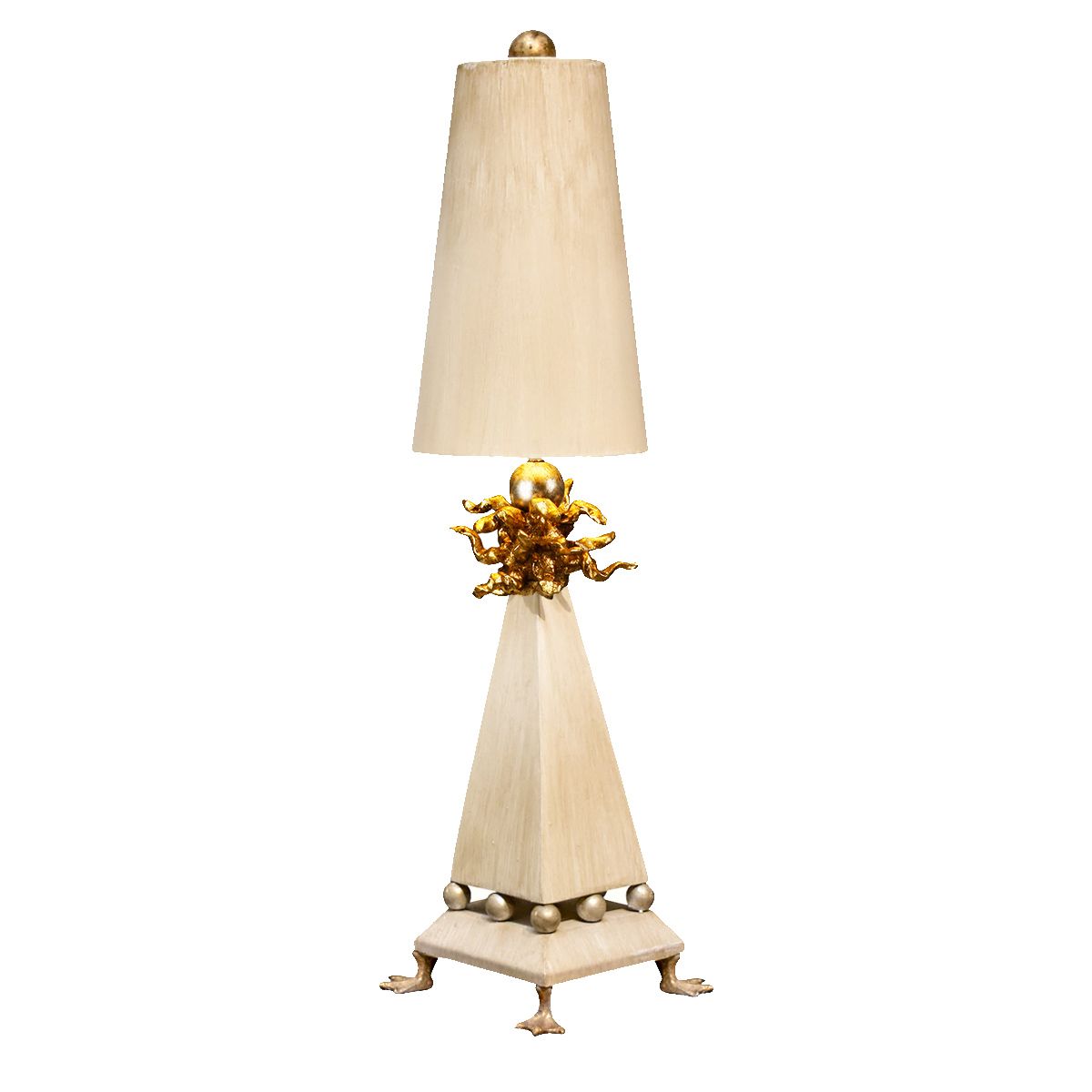 Flambeau Leda Single Table Lamp - Cream Patina