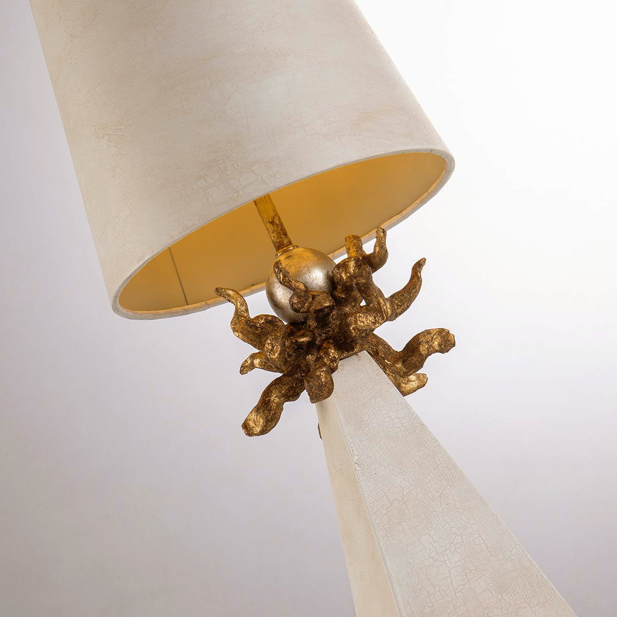 Flambeau Leda Single Table Lamp - Cream Patina