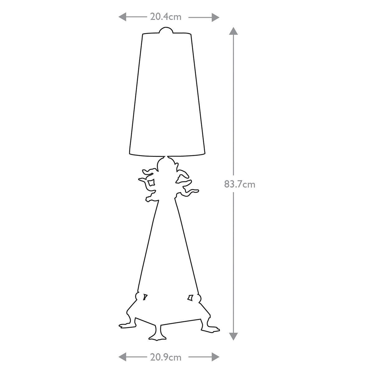 Flambeau Leda Single Table Lamp - Cream Patina