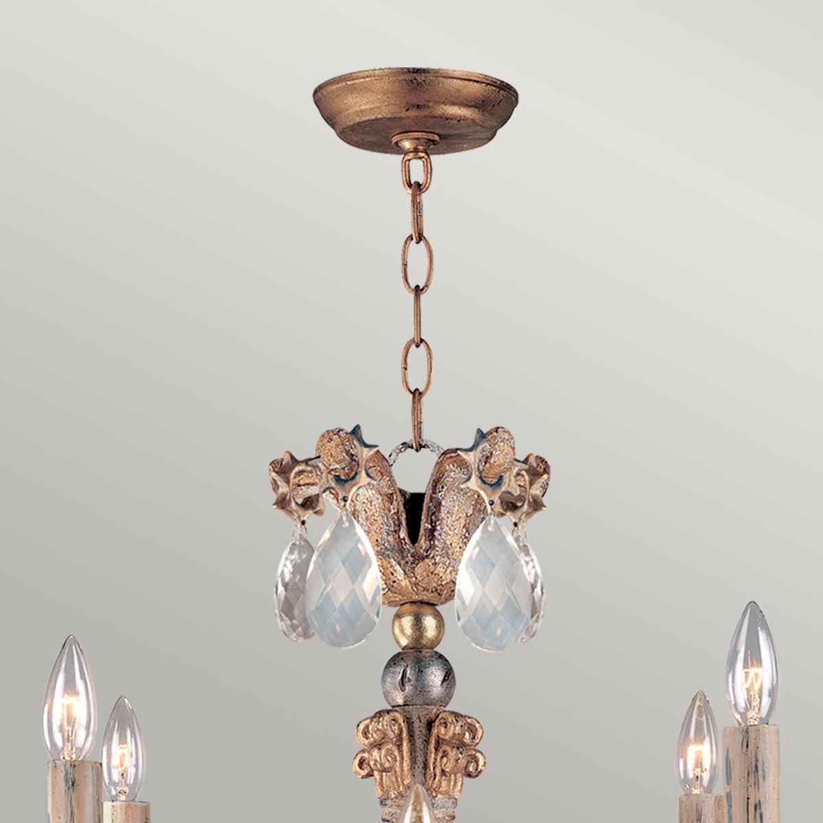 Flambeau Mignon 8 Light Chandelier - Gold & Silver