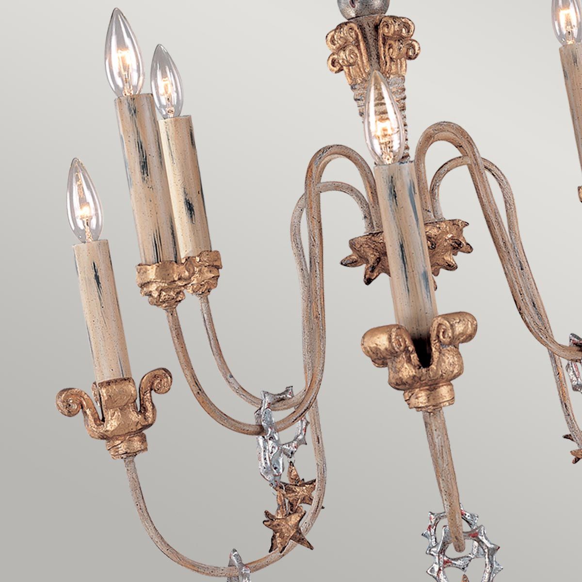Flambeau Mignon 8 Light Chandelier - Gold & Silver