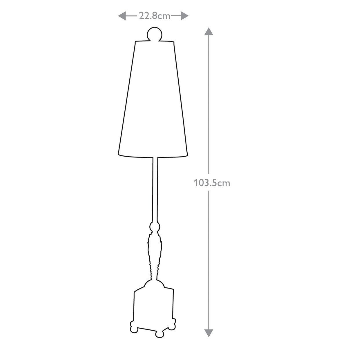 Flambeau Noma Luxe Single Table Lamp - Silver Leaf & Cream