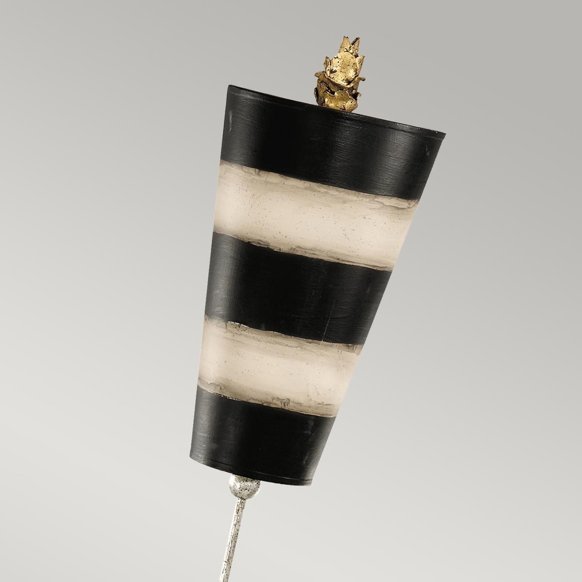 Flambeau Peony Single Table Lamp - Taupe & Black