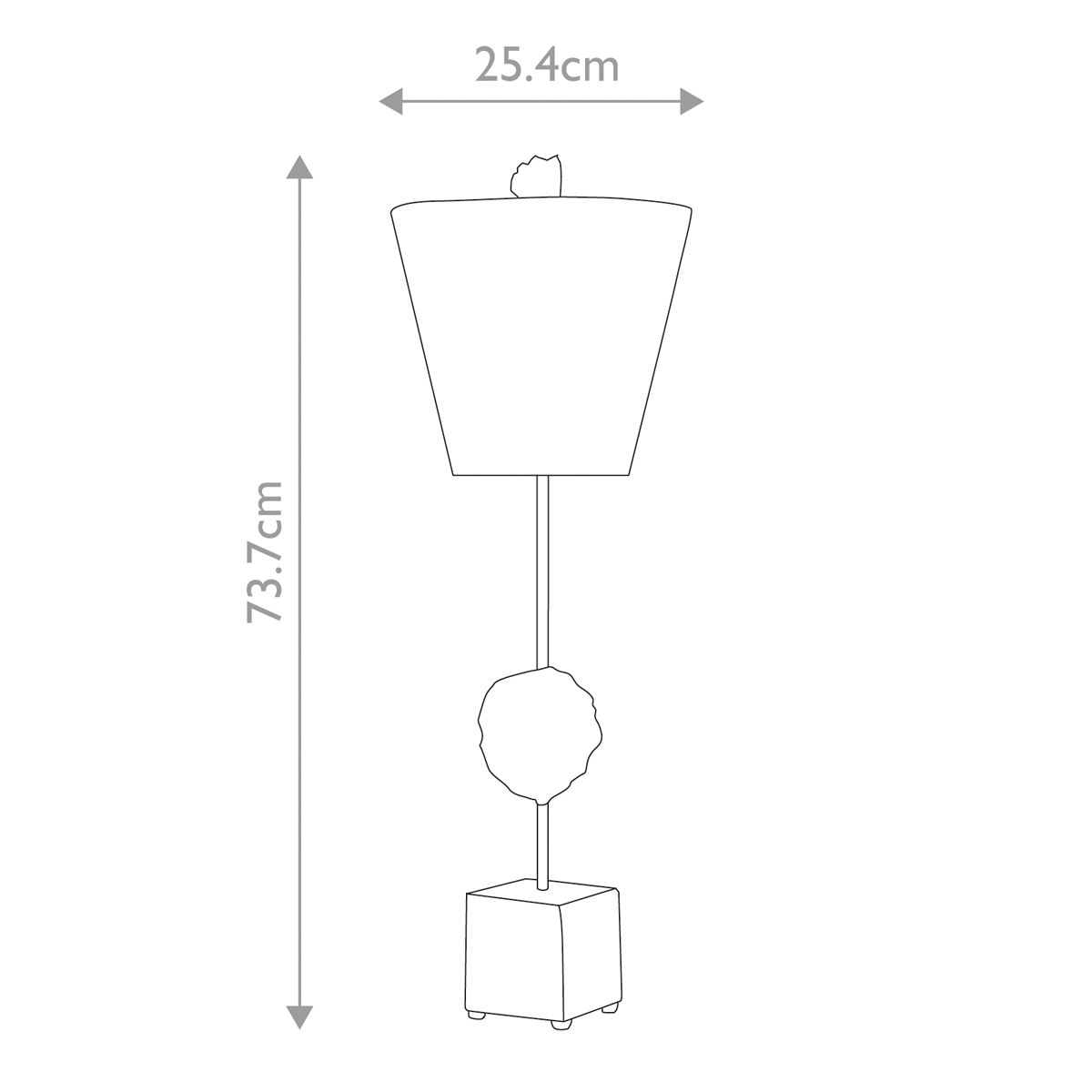 Flambeau Petra 1 Light Table Lamp - Bone White