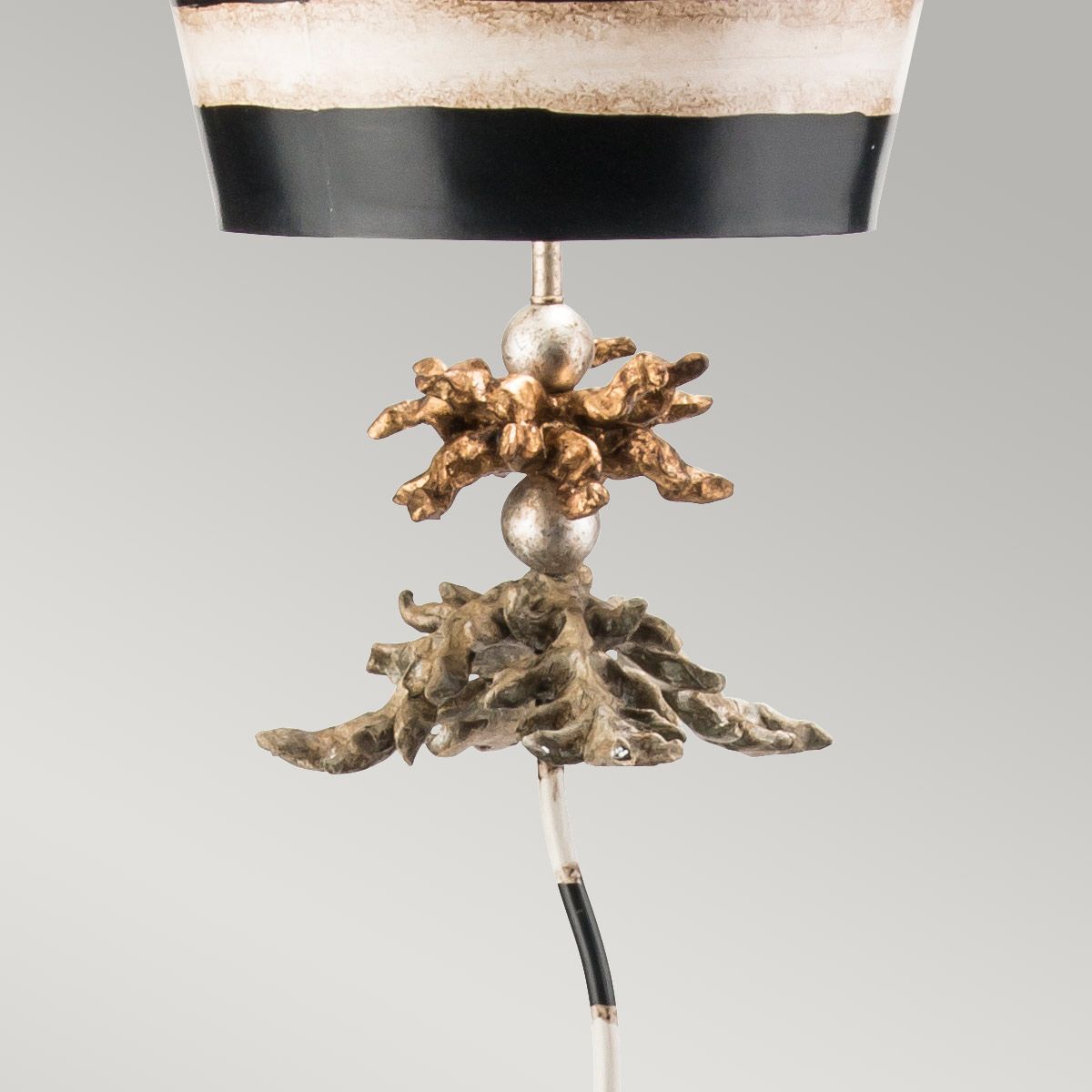 Flambeau South Beach Single Floor Lamp - Gold & Black