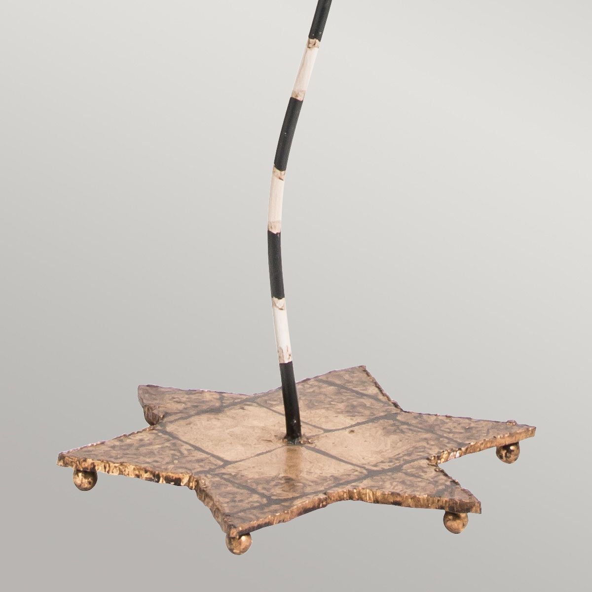 Flambeau South Beach Single Floor Lamp - Gold & Black