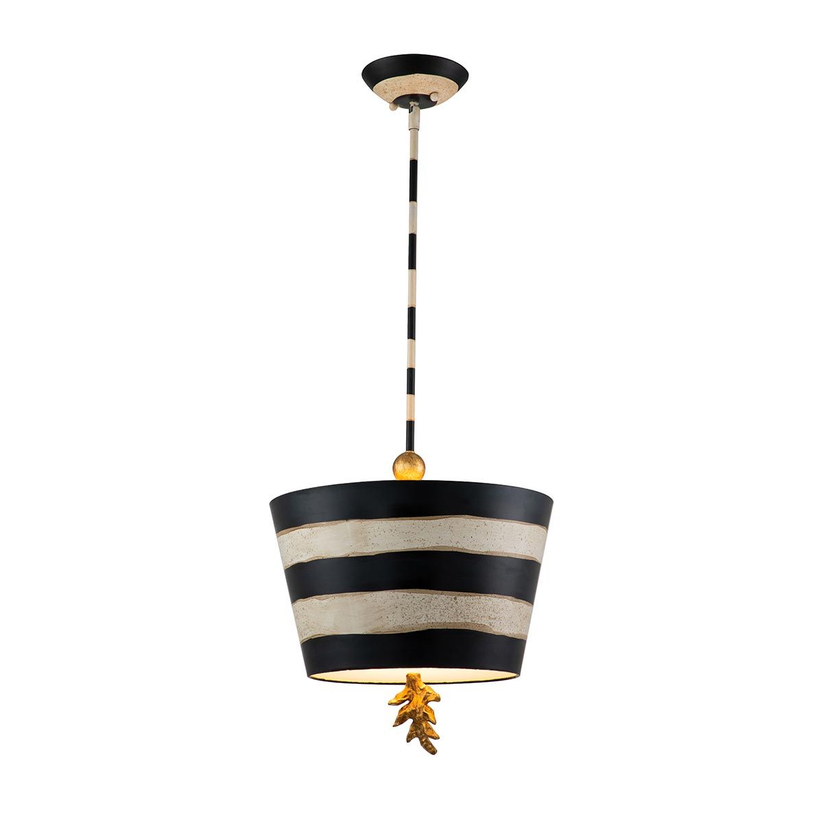 Flambeau South Beach Single Pendant - Black & Cream