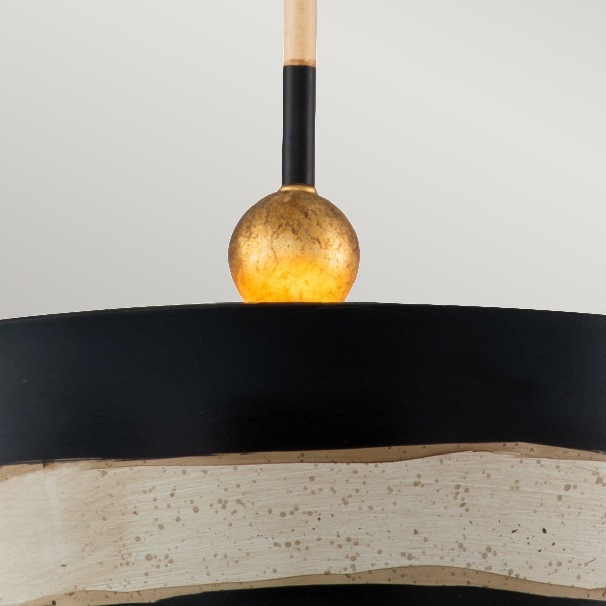 Flambeau South Beach Single Pendant - Black & Cream