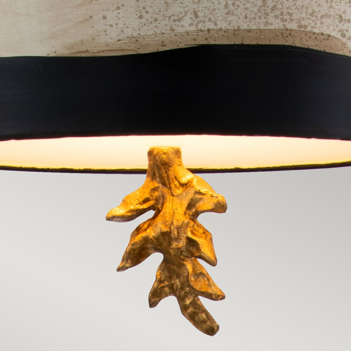 Flambeau South Beach Single Pendant - Black & Cream