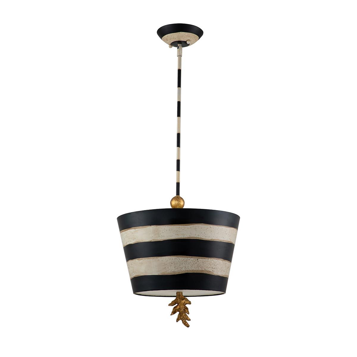 Flambeau South Beach Single Pendant - Black & Cream