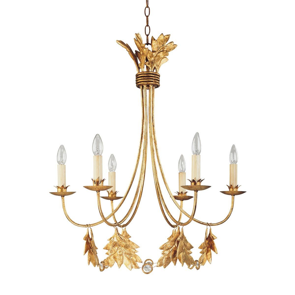 Flambeau Sweet Olive 6 Light Chandelier - Gilded Gold