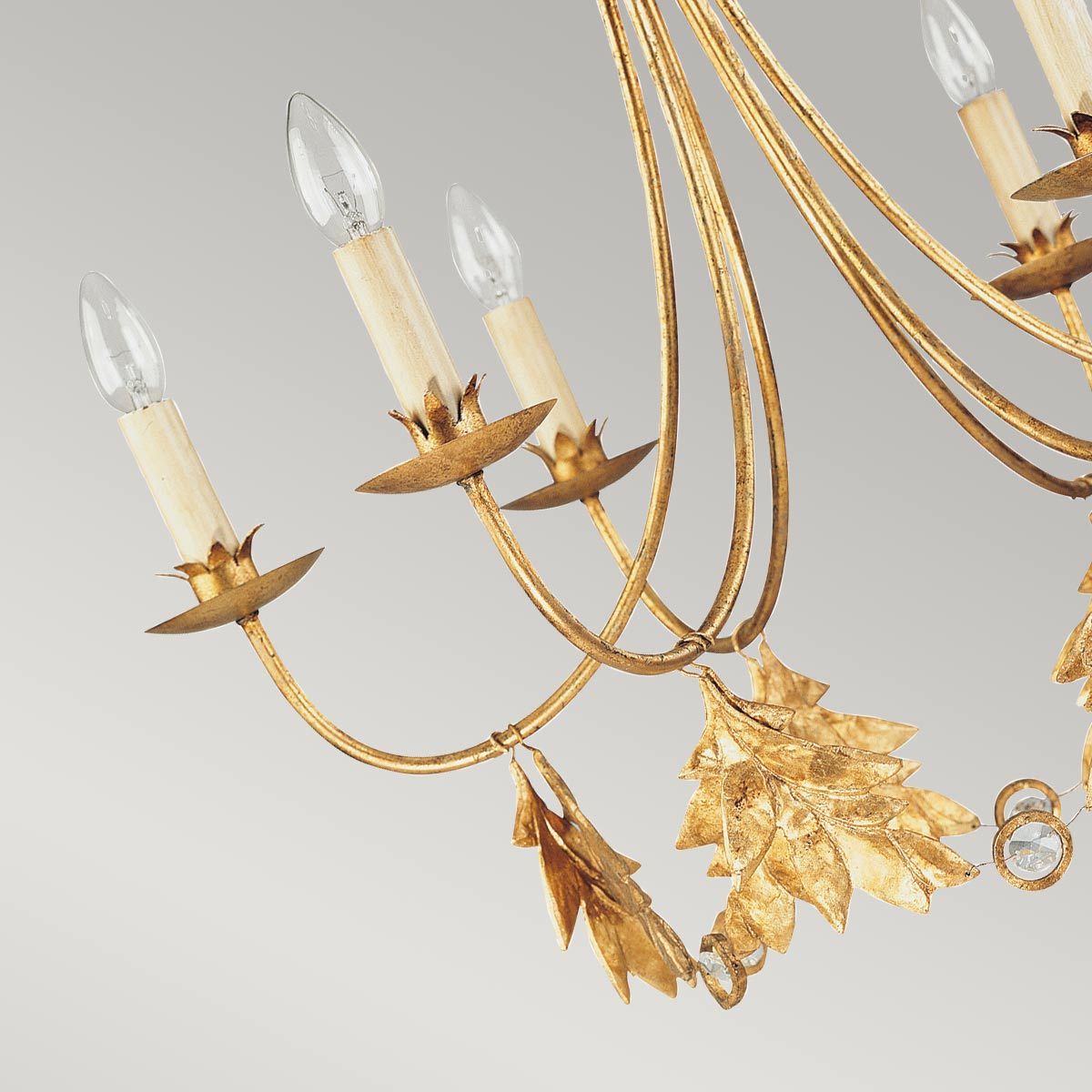 Flambeau Sweet Olive 6 Light Chandelier - Gilded Gold