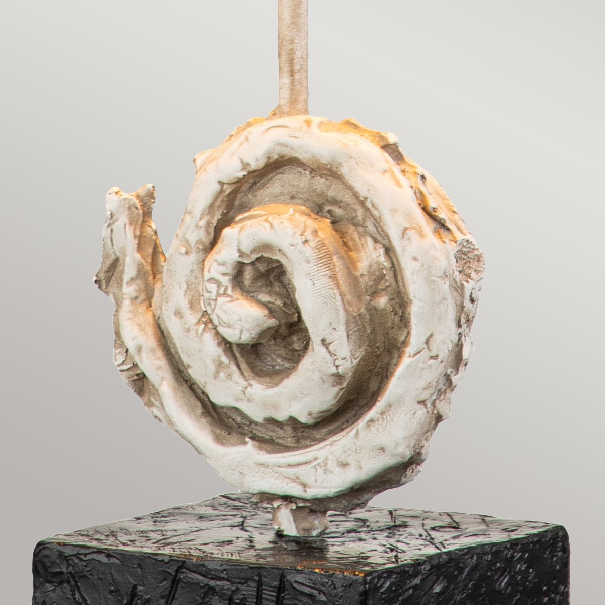 Flambeau Swirl 1 Light Table Lamp - Bone White