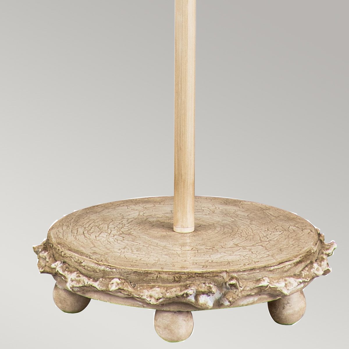 Flambeau Trellis Single Floor Lamp - Putty Patina & Silver Leaf