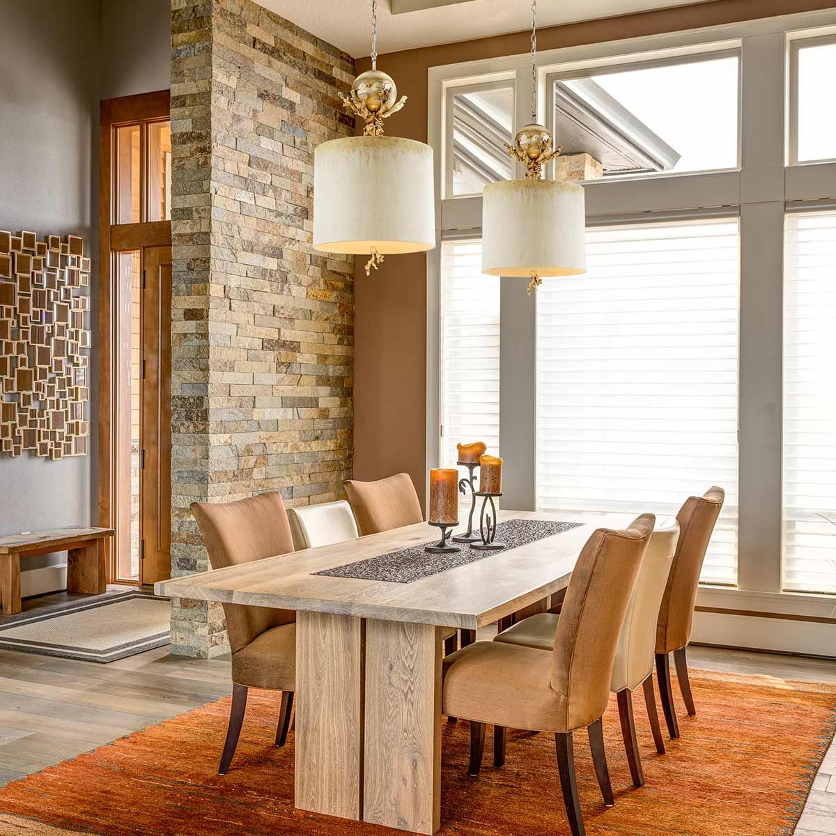 Flambeau Trellis Single Pendant - Putty Patina & Silver Leaf