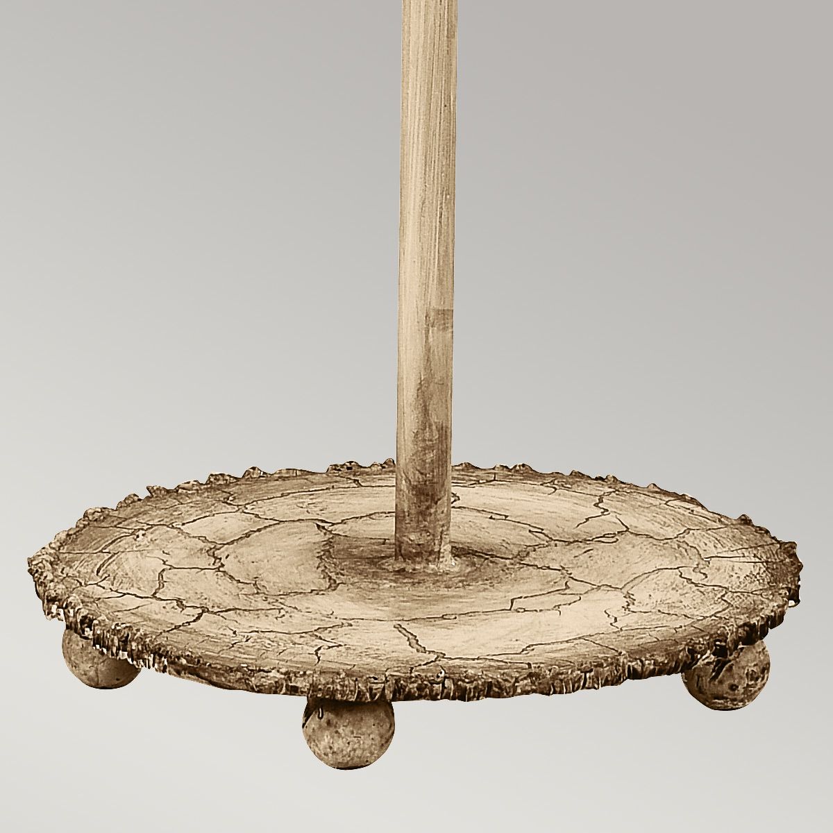 Flambeau Trellis Single Table Lamp - Putty Patina & Silver Leaf