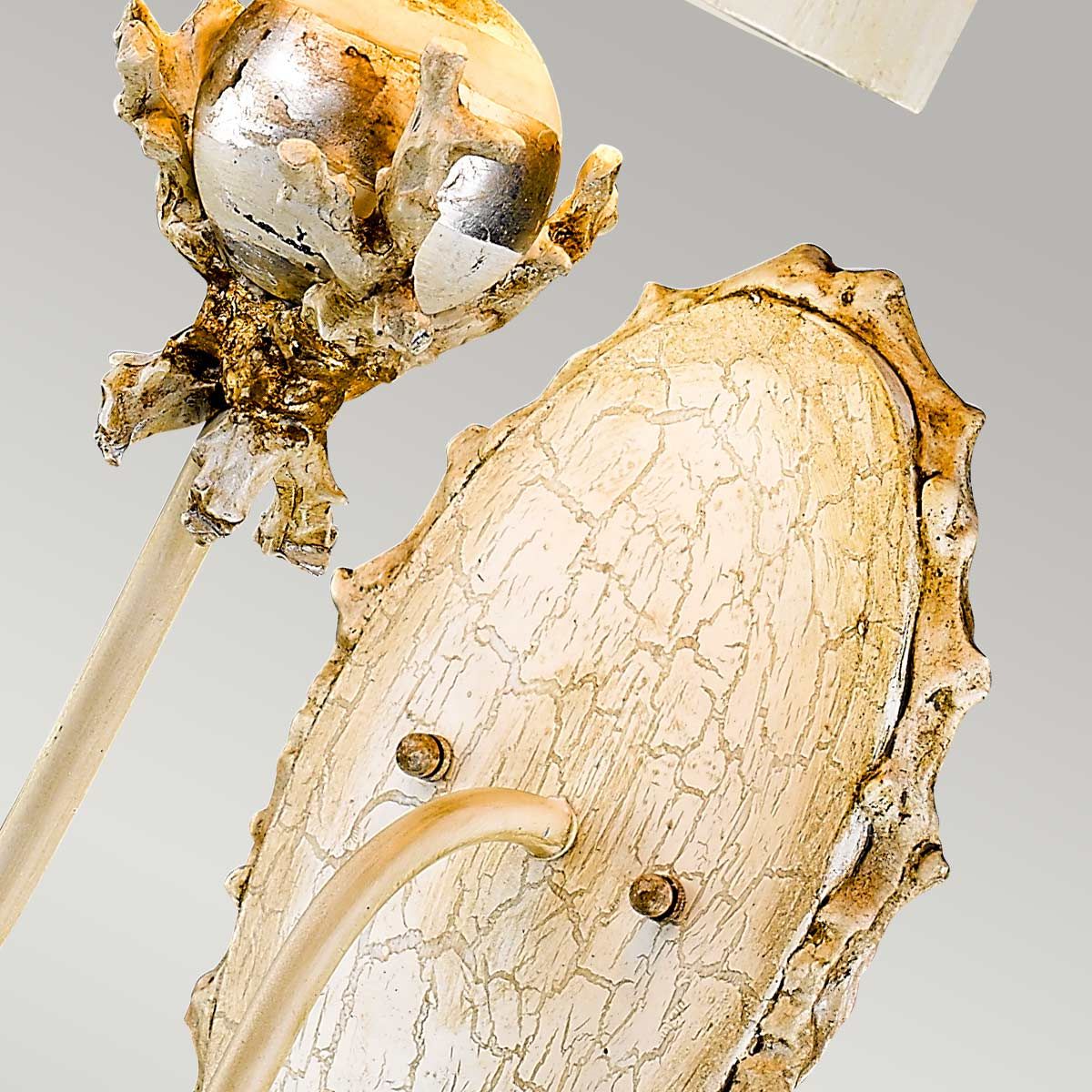 Flambeau Trellis Single Wall Light - Putty Patina & Silver Leaf