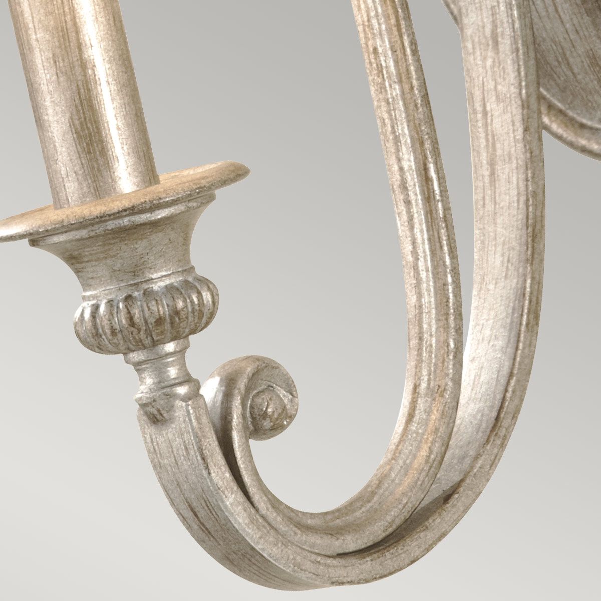 Feiss Abbey Single Wall Light - Silver Sand