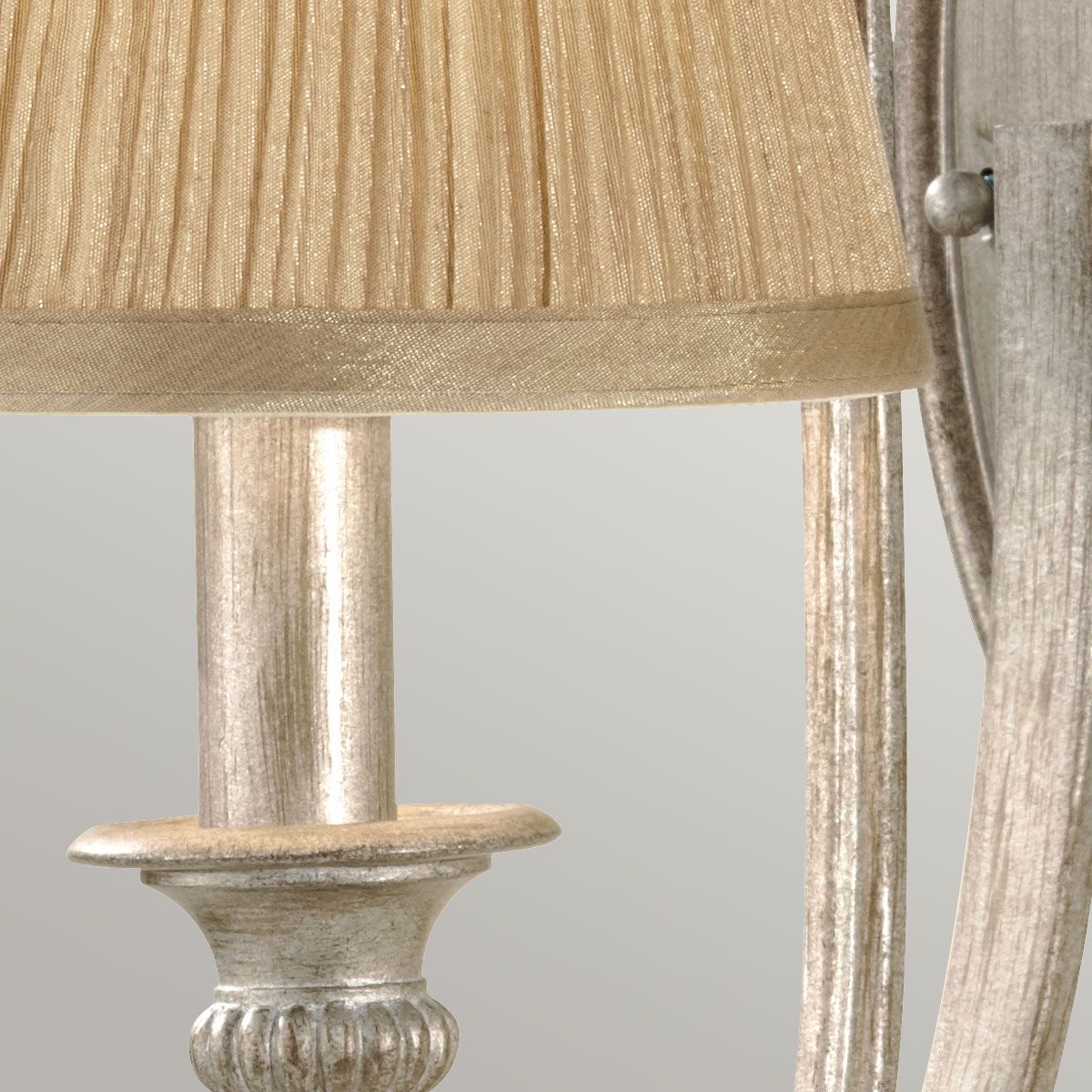 Feiss Abbey Single Wall Light - Silver Sand