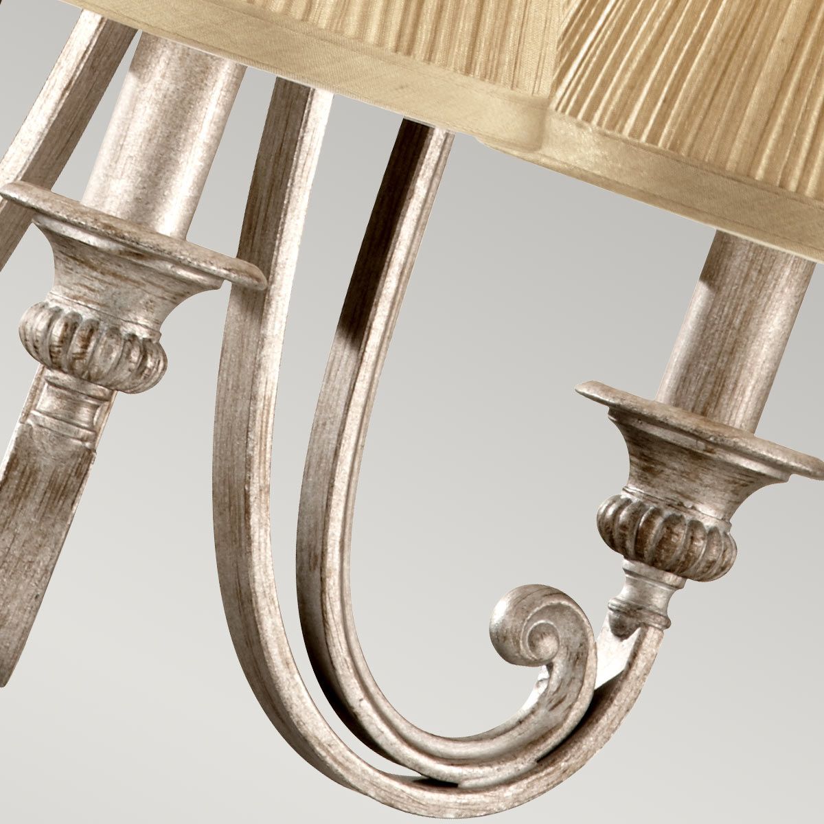 Feiss Abbey 3 Light Chandelier - Silver Sand