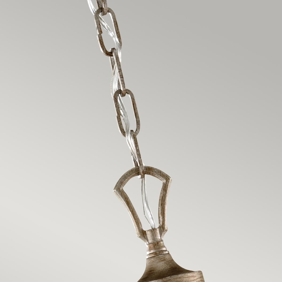Feiss Abbey 5 Light Chandelier - Silver Sand