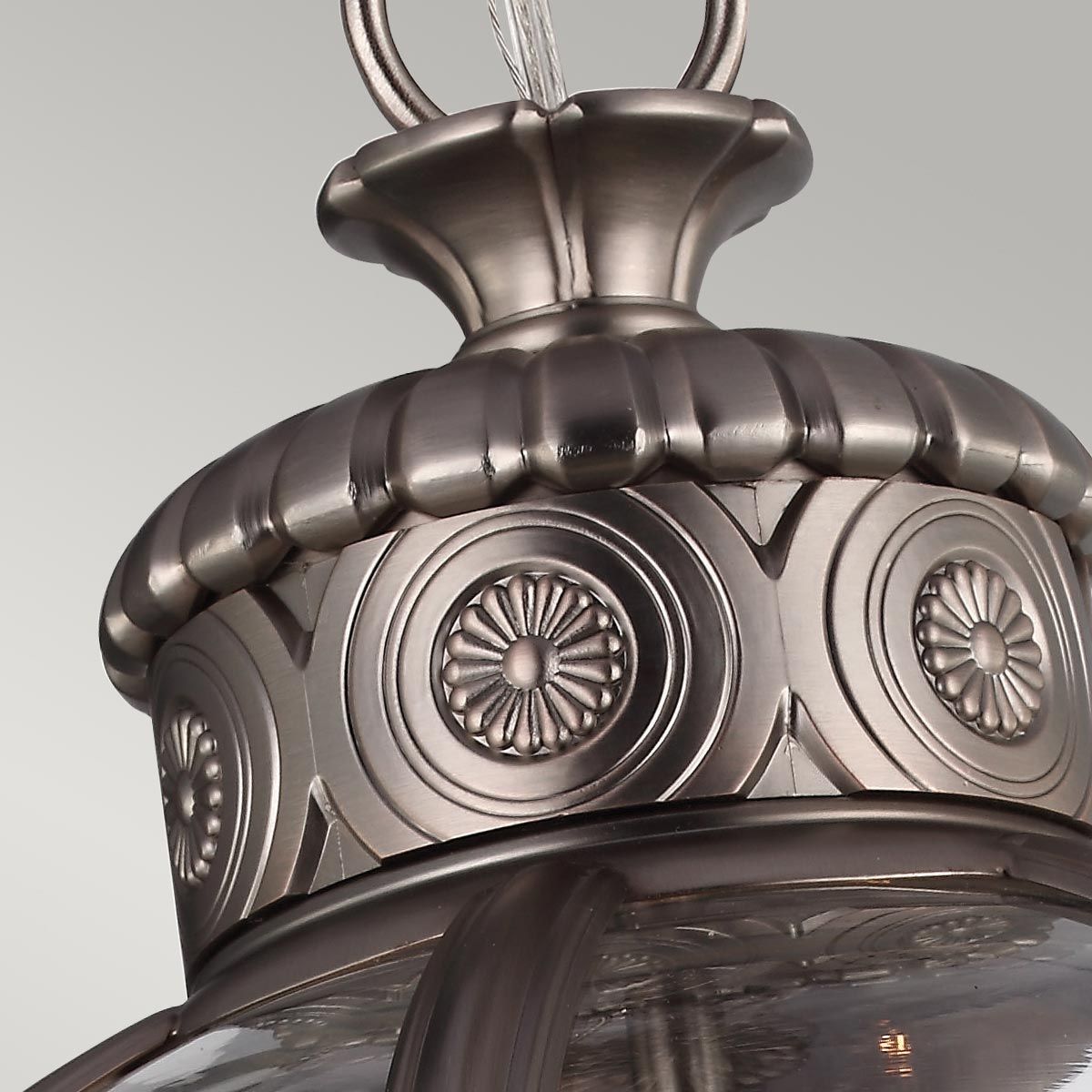 Feiss Adams 3 Light Pendant Chandelier - Antique Nickel