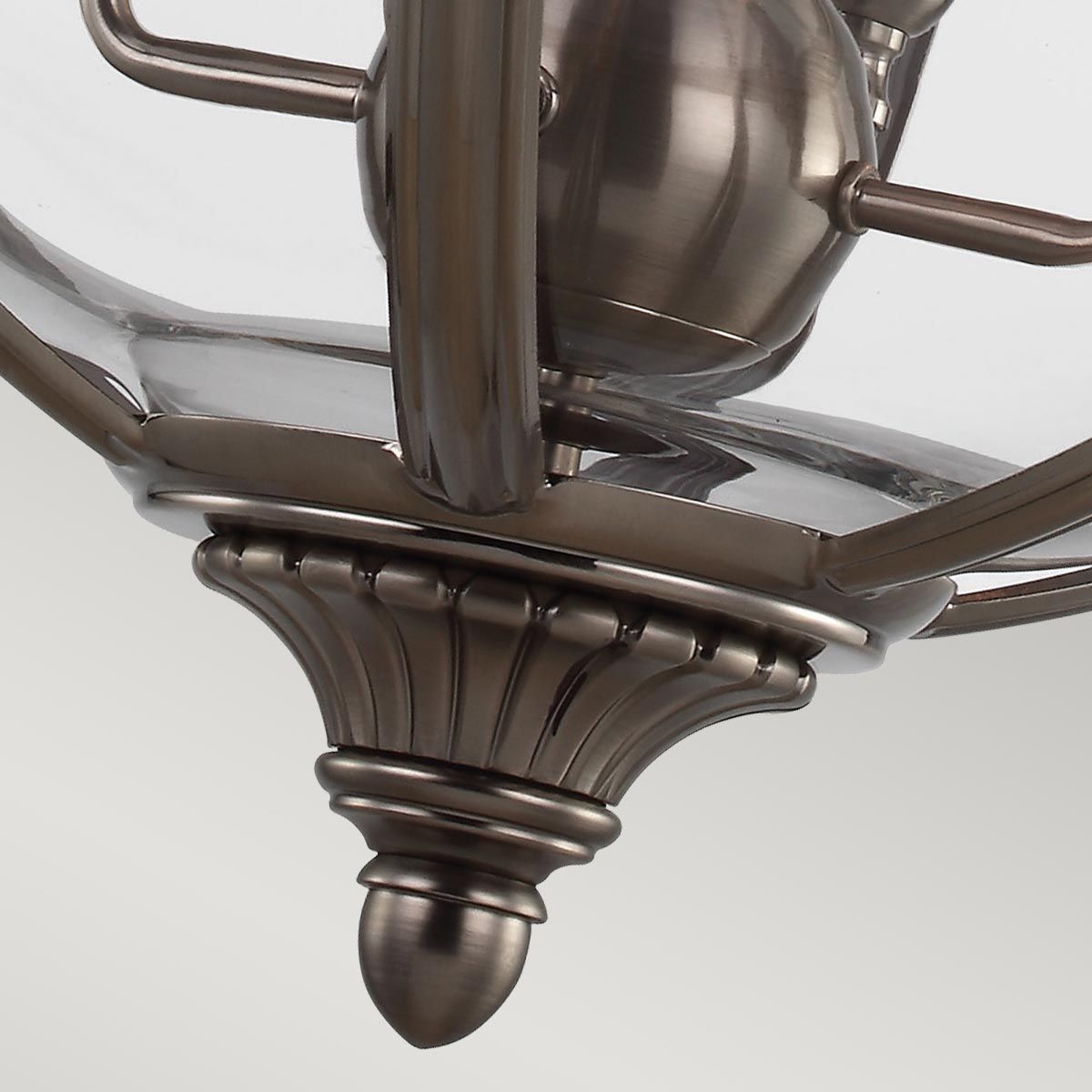 Feiss Adams 4 Light Pendant Chandelier - Antique Nickel