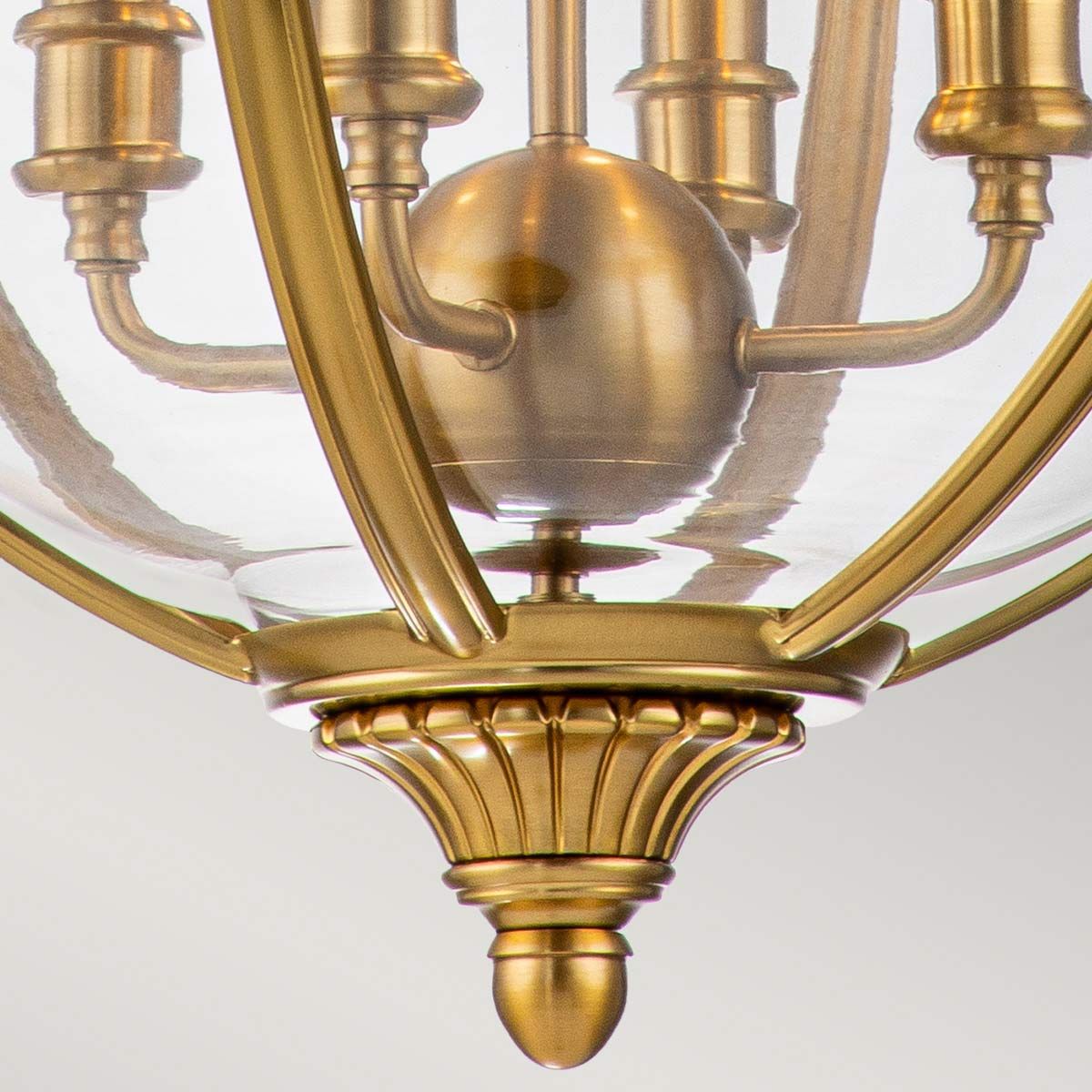 Feiss Adams 4 Light Pendant Chandelier - Brushed Brass