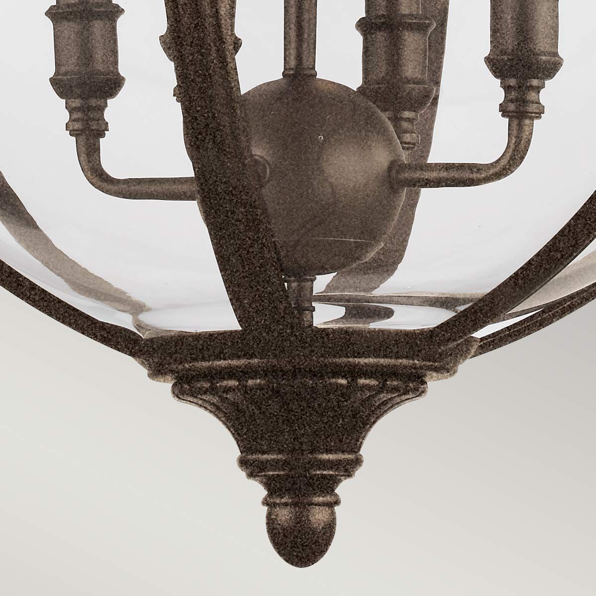 Feiss Adams 4 Light Pendant Chandelier - British Bronze