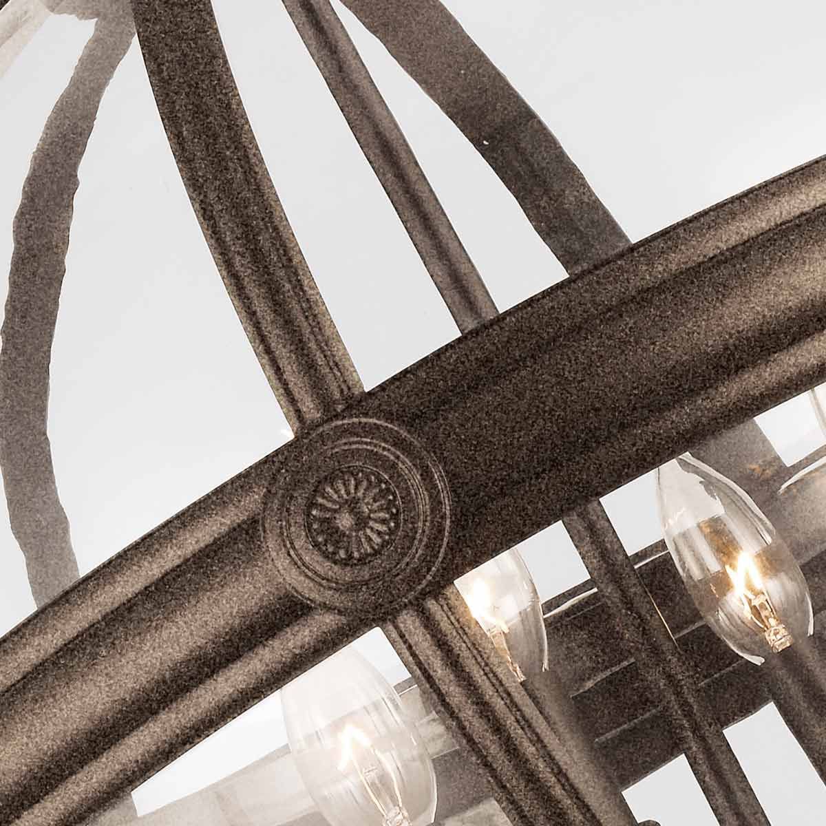 Feiss Adams 4 Light Pendant Chandelier - British Bronze