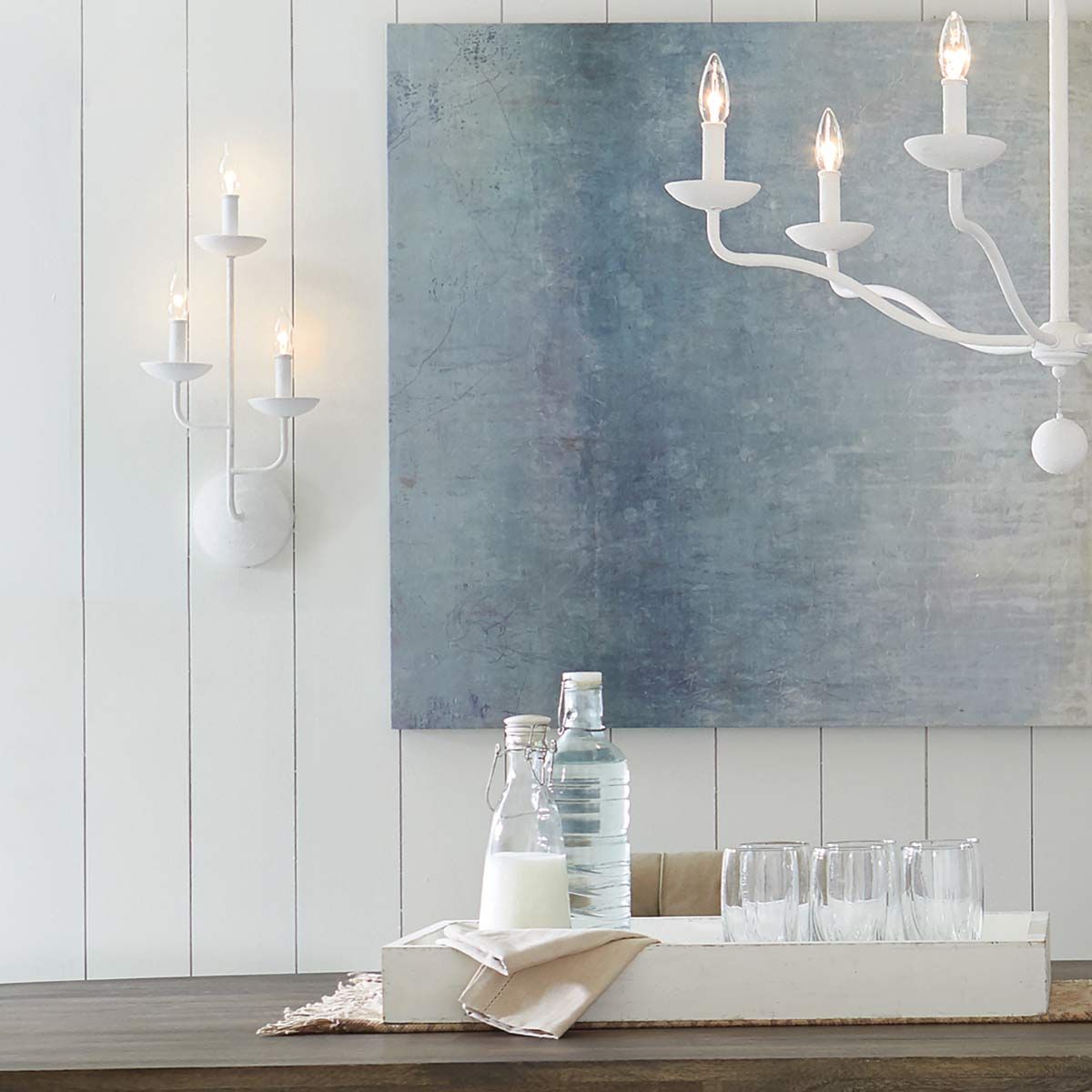 Feiss Annie 3 Light Wall Light - Plaster White